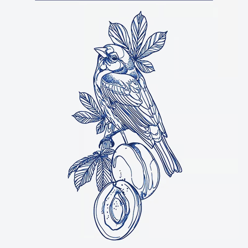 Bird And Fruit Tattoo