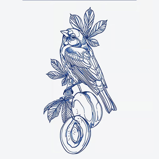 Bird And Fruit Tattoo