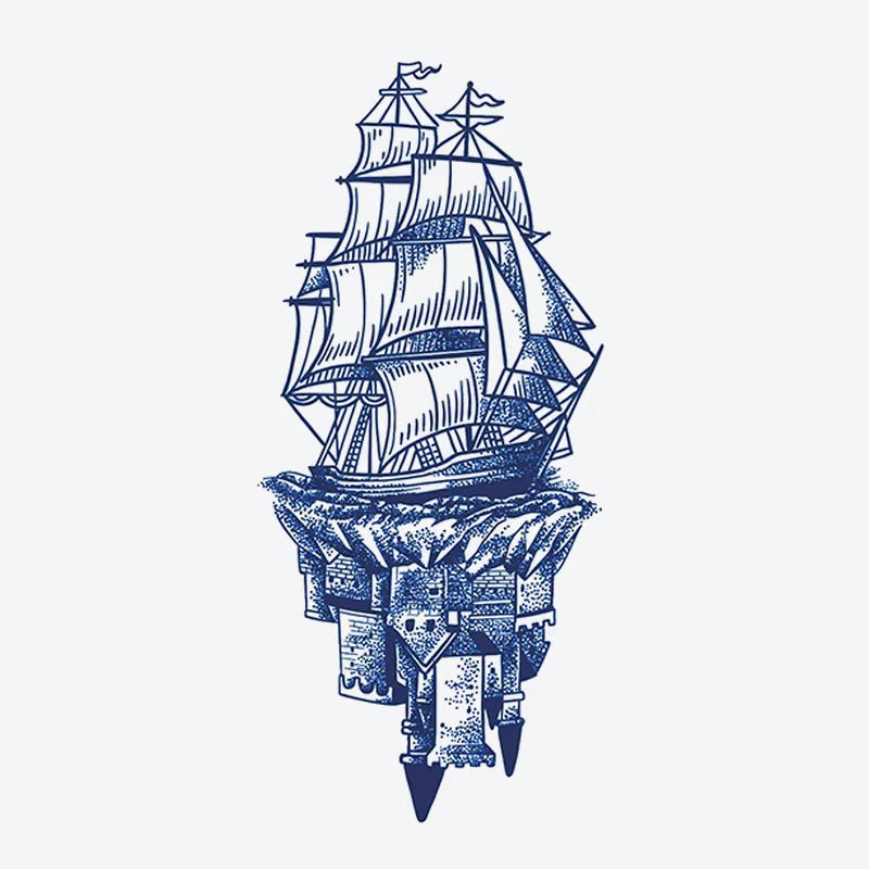 Ship Fortress Tattoo