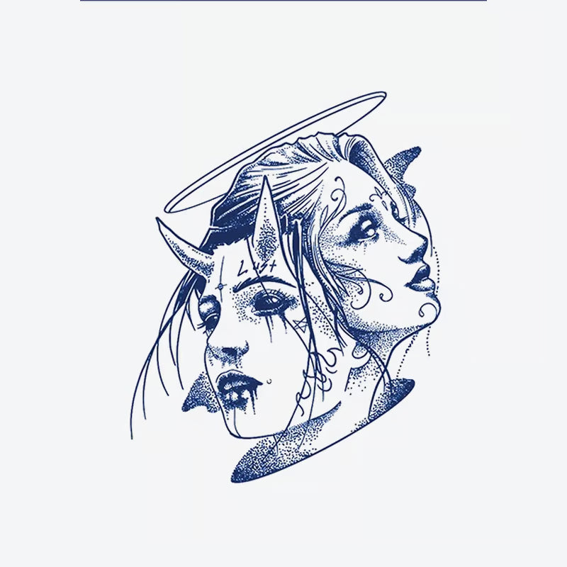 Angel Devil Duality Tattoo