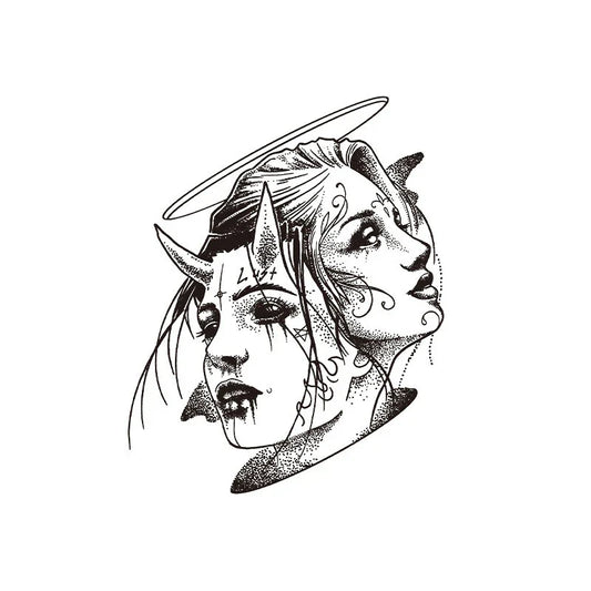 Angel Devil Duality Tattoo