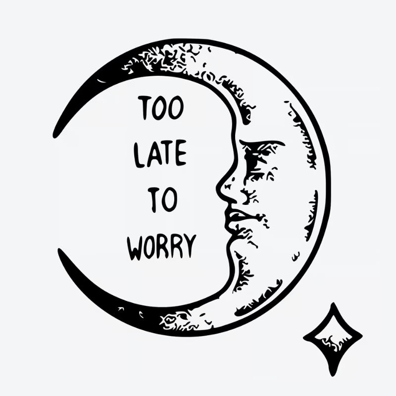 Moon Face Quote Tattoo