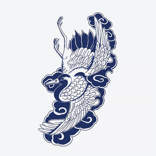 Crane Cloud Tattoo