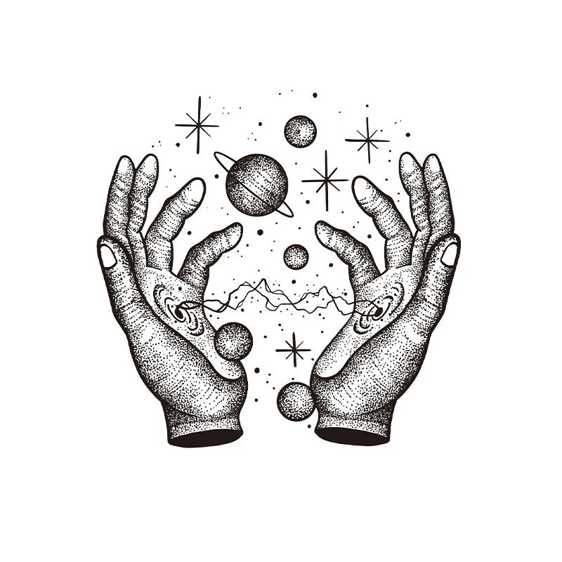 Cosmic Hands Tattoo