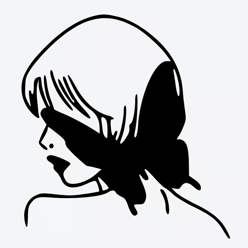 Elegant Profile Butterfly Tattoo