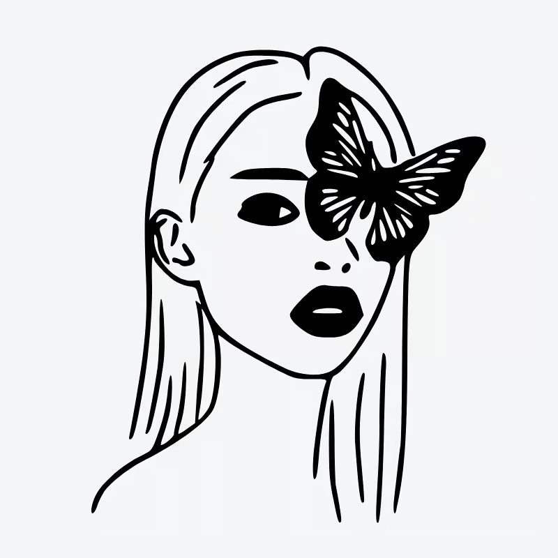 Butterfly Over Eye Tattoo