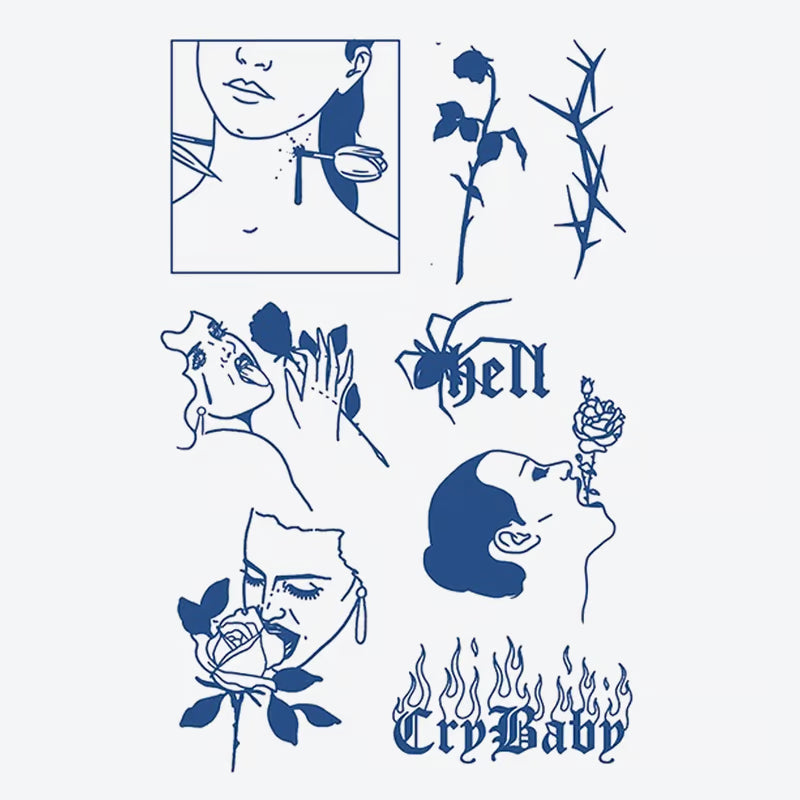 Rose Hell Cry Baby Tattoo