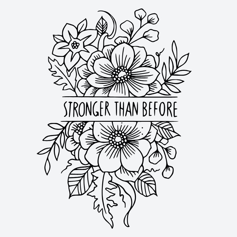 Floral Strength Tattoo