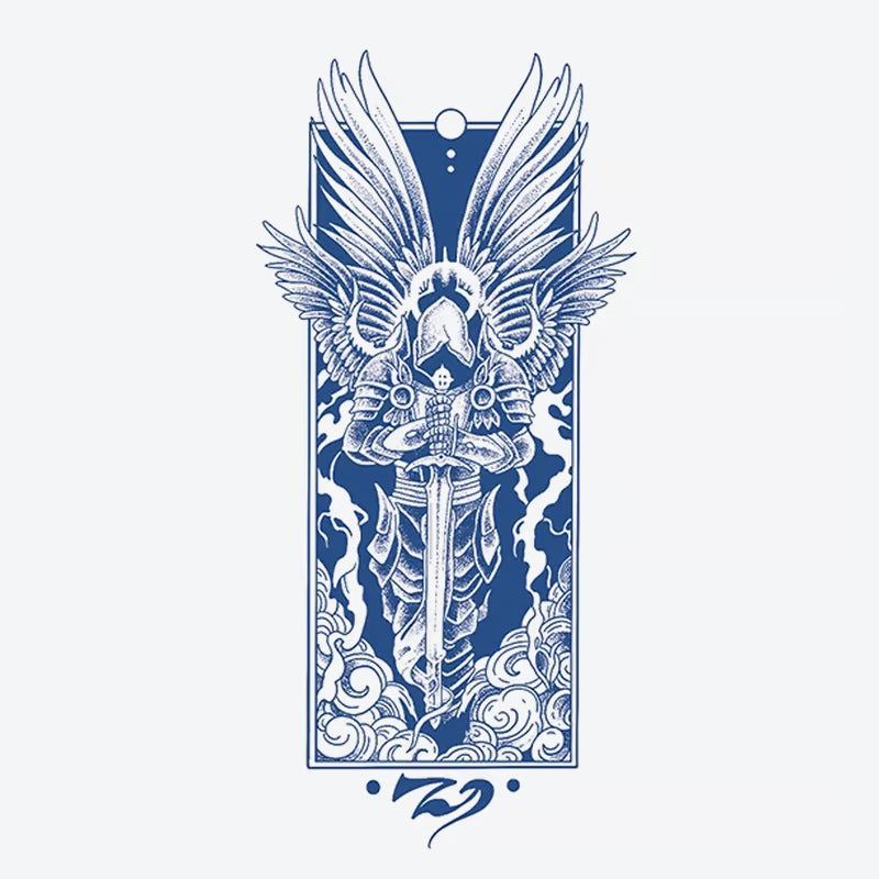 Winged Warrior Sword Tattoo