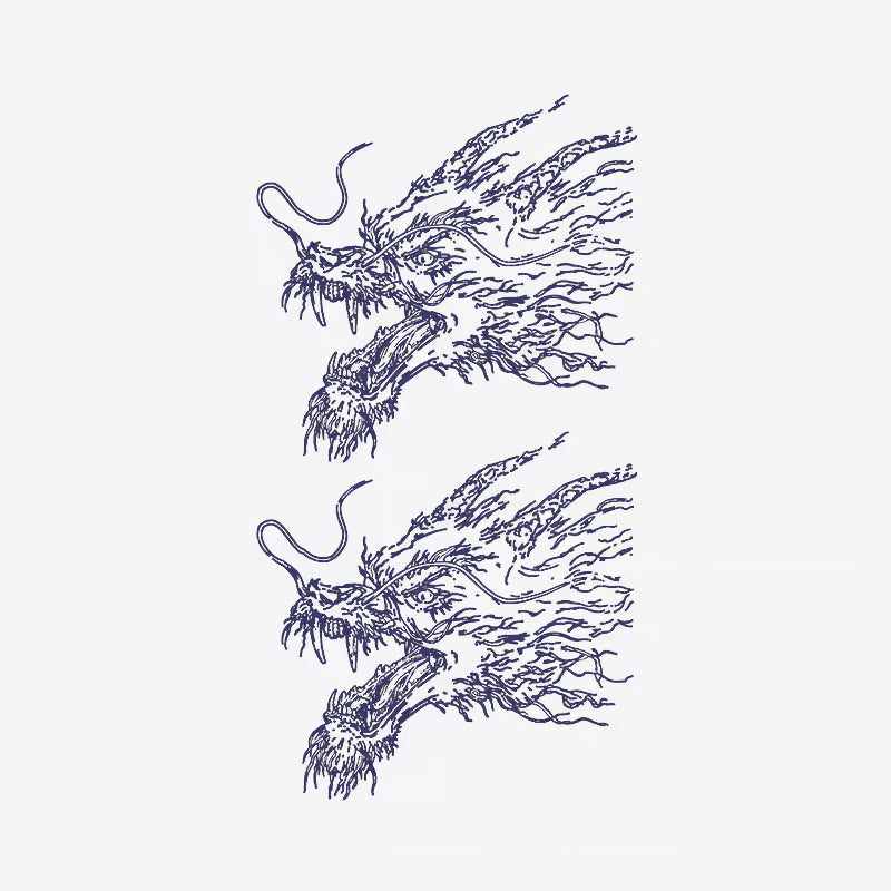 Mythical Dragon Duo Tattoo