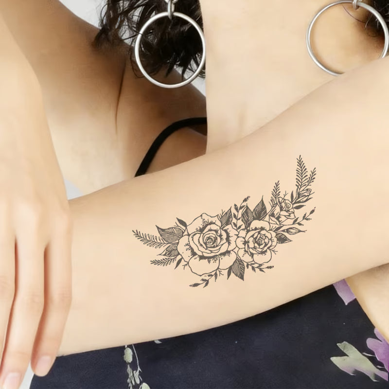 Rose Floral Arrangement Tattoo