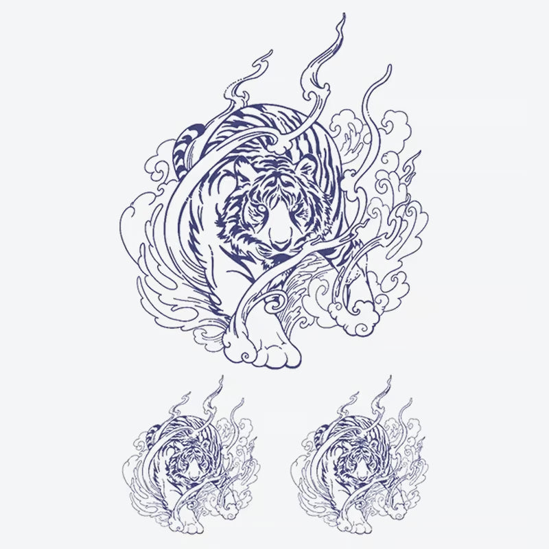 Tiger Wave Tattoo