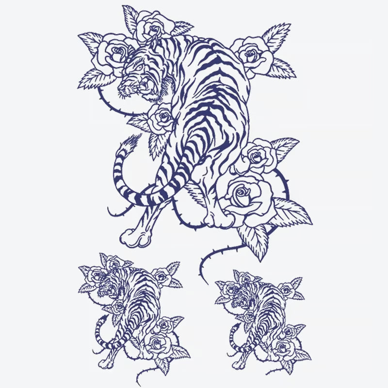 Tiger Rose Series Tattoo