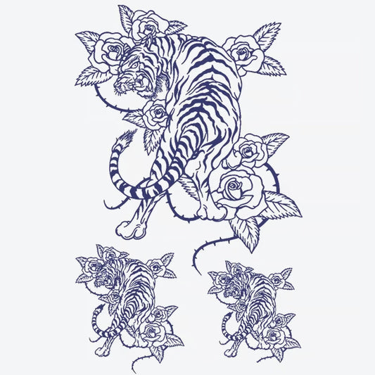 Tiger Rose Series Tattoo