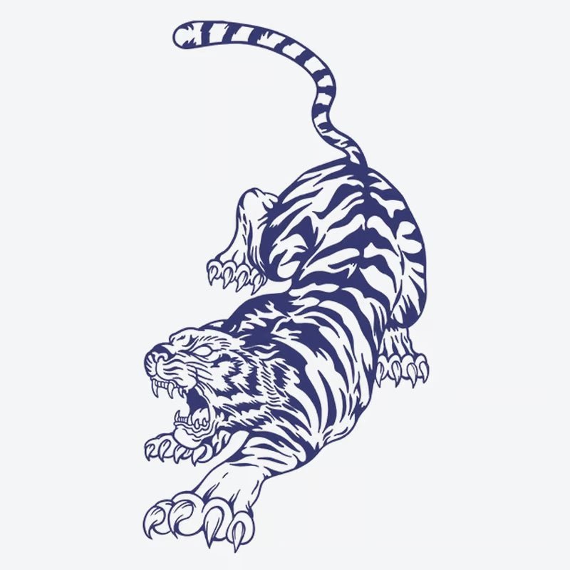 Fierce Tiger Attack Tattoo