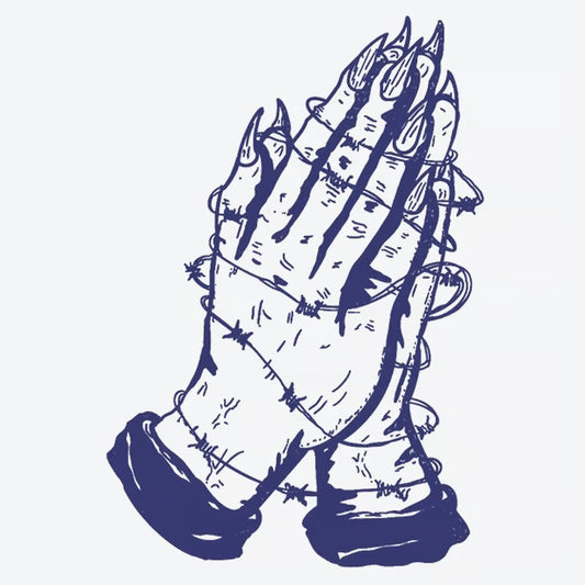 Clawed Hands Prayer Tattoo