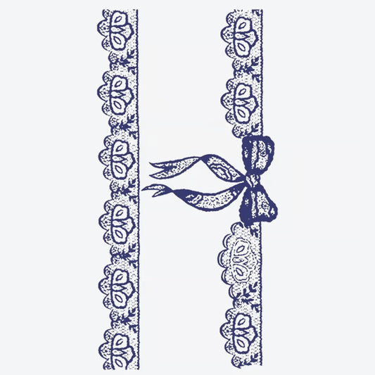 Lace Ribbon Letter Tattoo