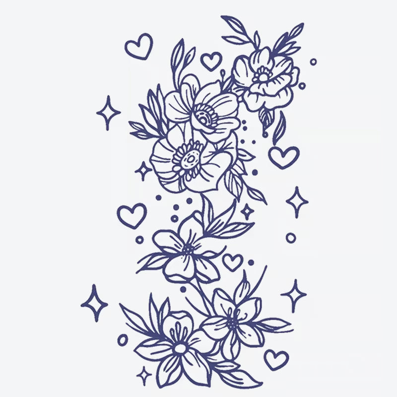 Floral Heart Blossom Tattoo
