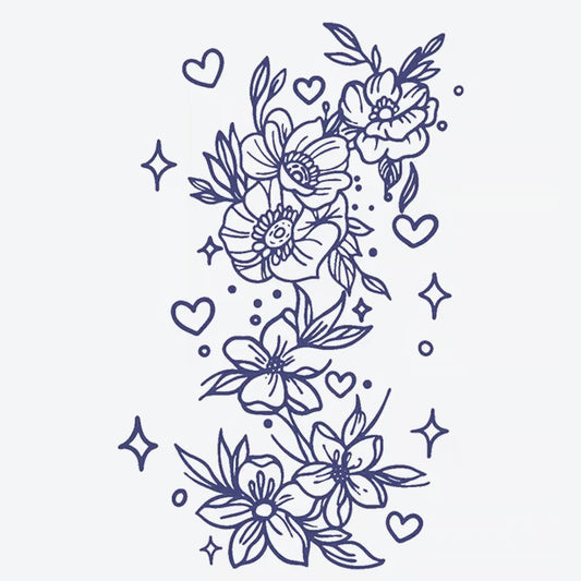 Floral Heart Blossom Tattoo