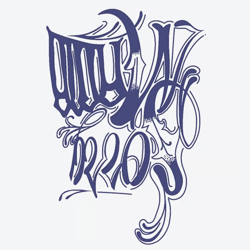 Abstract Typography Tattoo