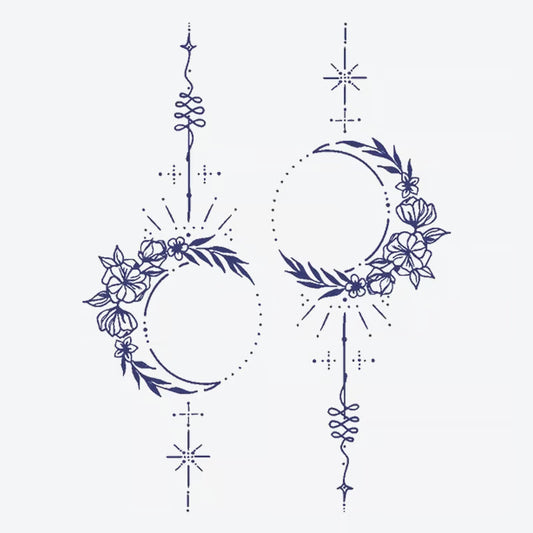 Floral Moonlight Tattoo