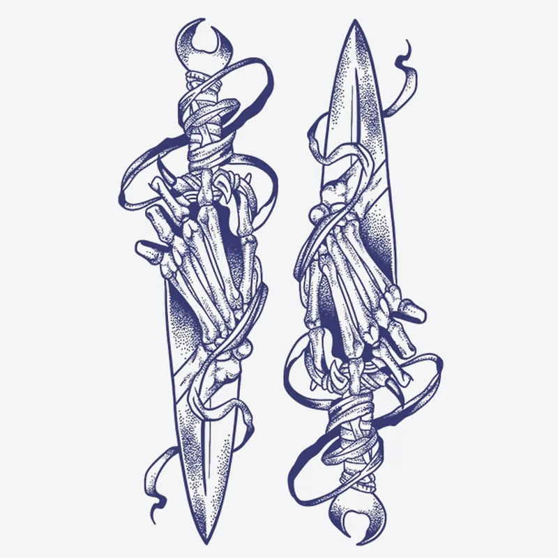 Skeleton Sword Tattoo