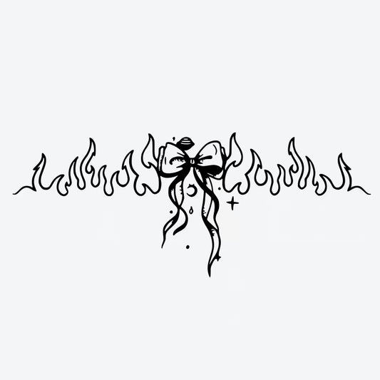 Ribbon And Clouds Tattoo