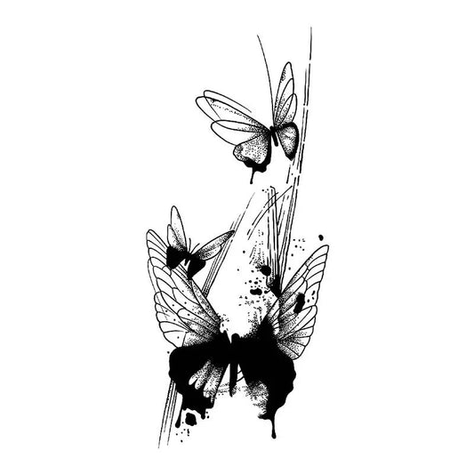Butterfly Ink Splash Tattoo