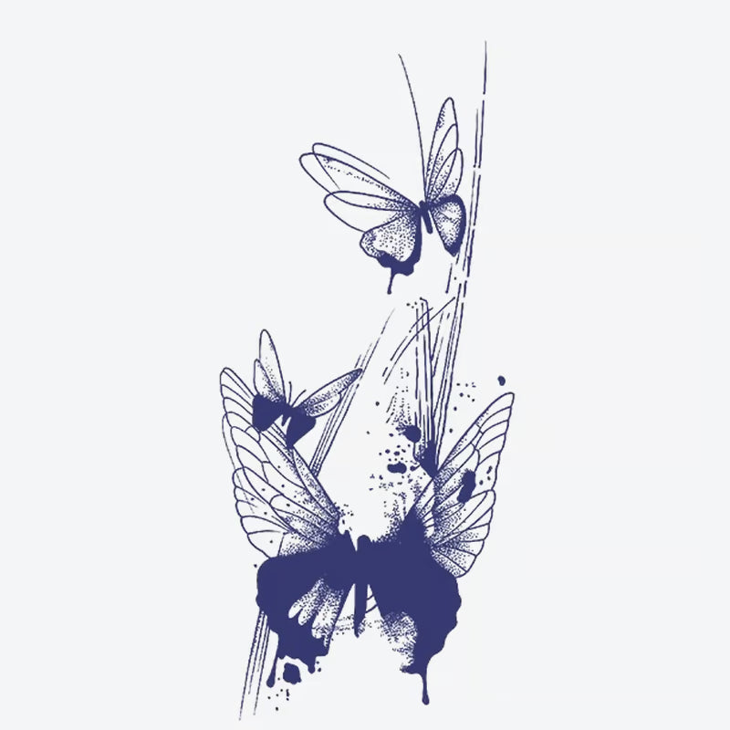 Butterfly Ink Splash Tattoo