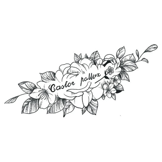 Floral Script Tattoo