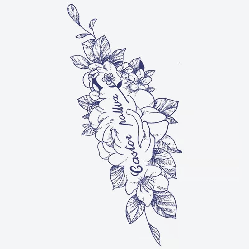 Floral Script Tattoo