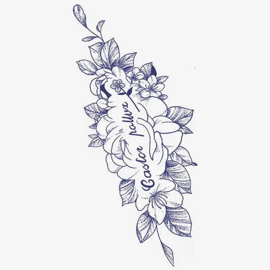 Floral Script Tattoo