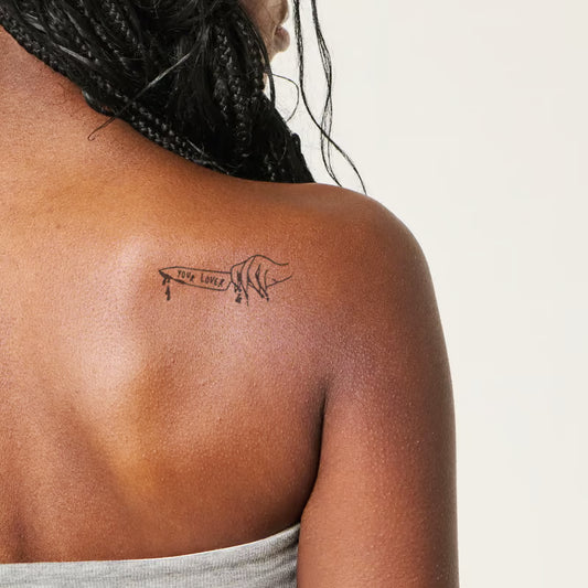 Bleeding Knife With Your Lover Tattoo