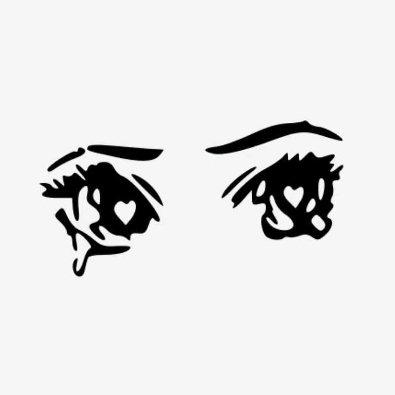Heart-Shaped Eyes Tattoo