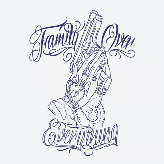 Faithful Hands And Gun Tattoo