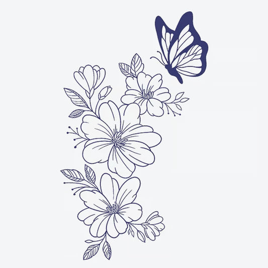 Butterfly Flower Tattoo