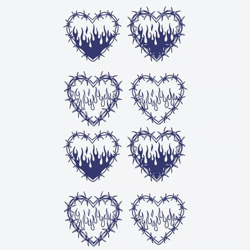 Heart Flame Tattoo