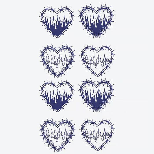 Heart Flame Tattoo