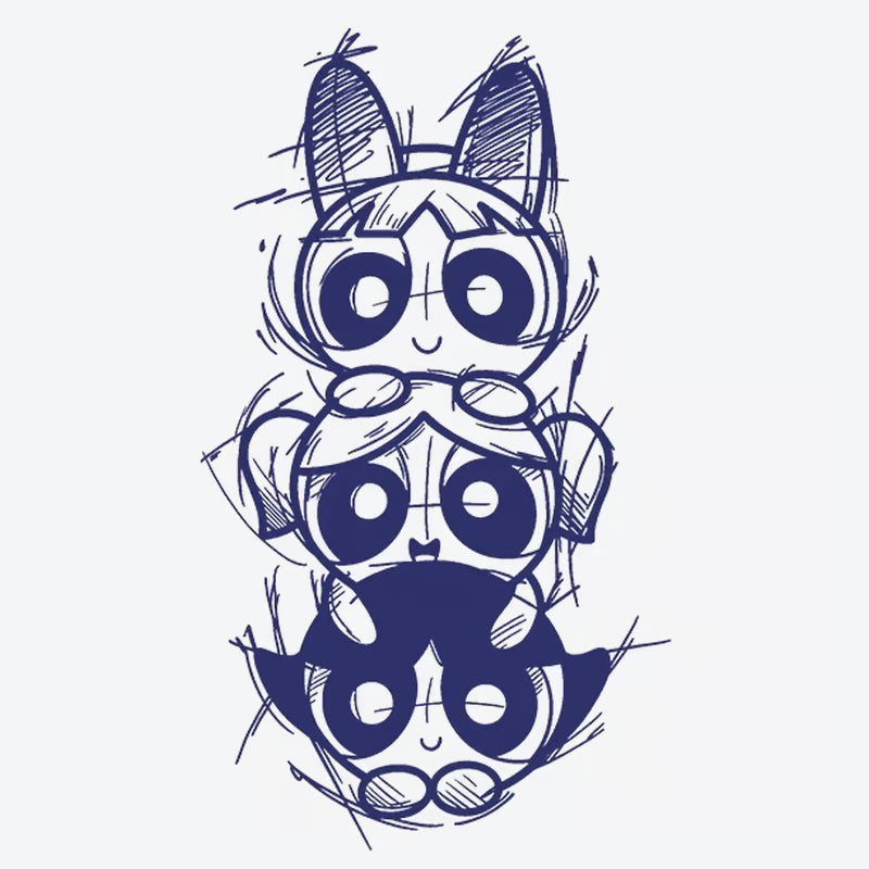 Powerpuff Girls Stack Tattoo