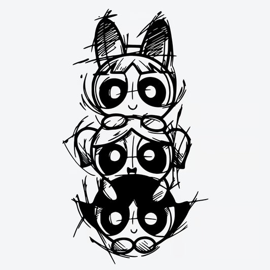 Powerpuff Girls Stack Tattoo
