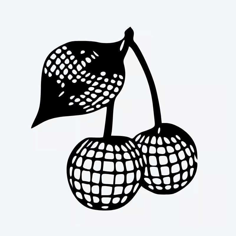 Geometric Cherry Tattoo