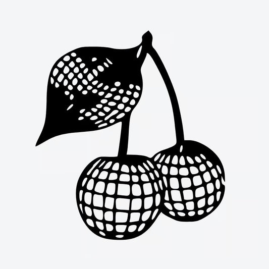 Geometric Cherry Tattoo