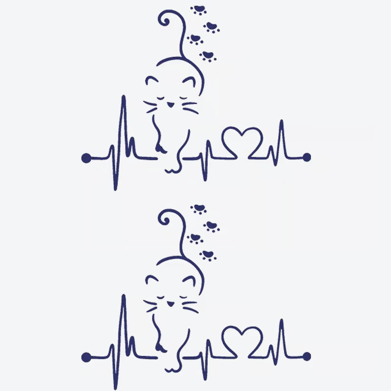Cat Heartbeat Tattoo