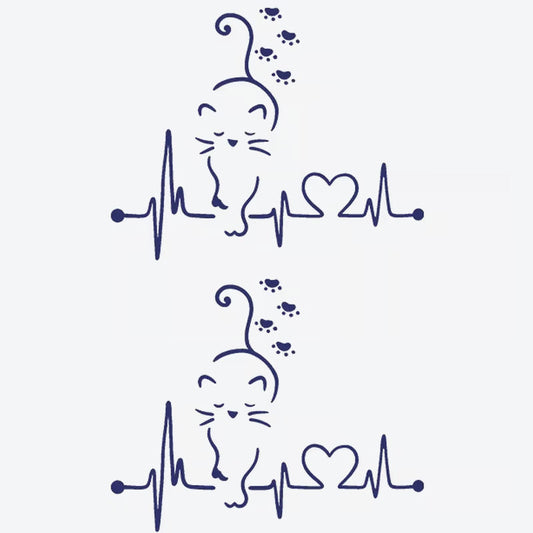 Cat Heartbeat Tattoo