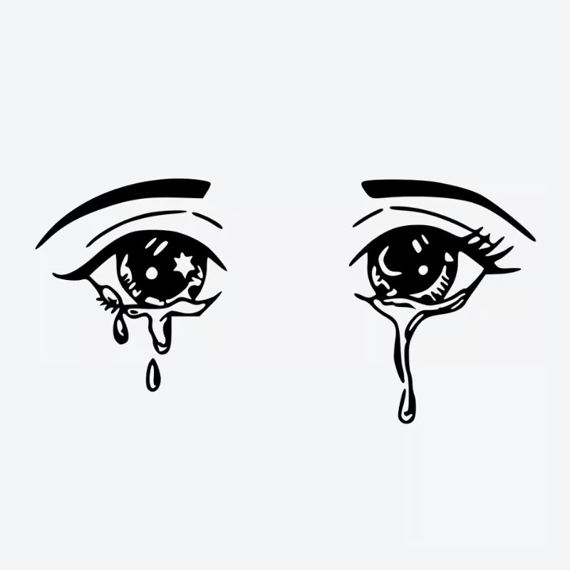 Melancholic Starry Eyes Tattoo