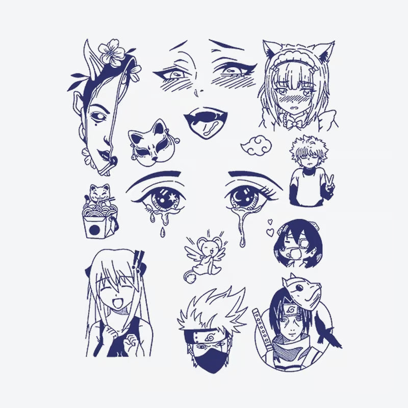 Anime Face Series Tattoo