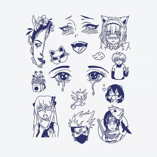 Anime Face Series Tattoo