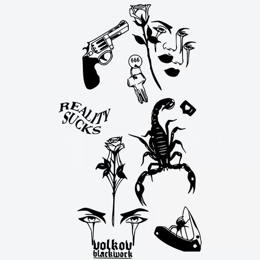 Gun Rose Scorpion Tattoo