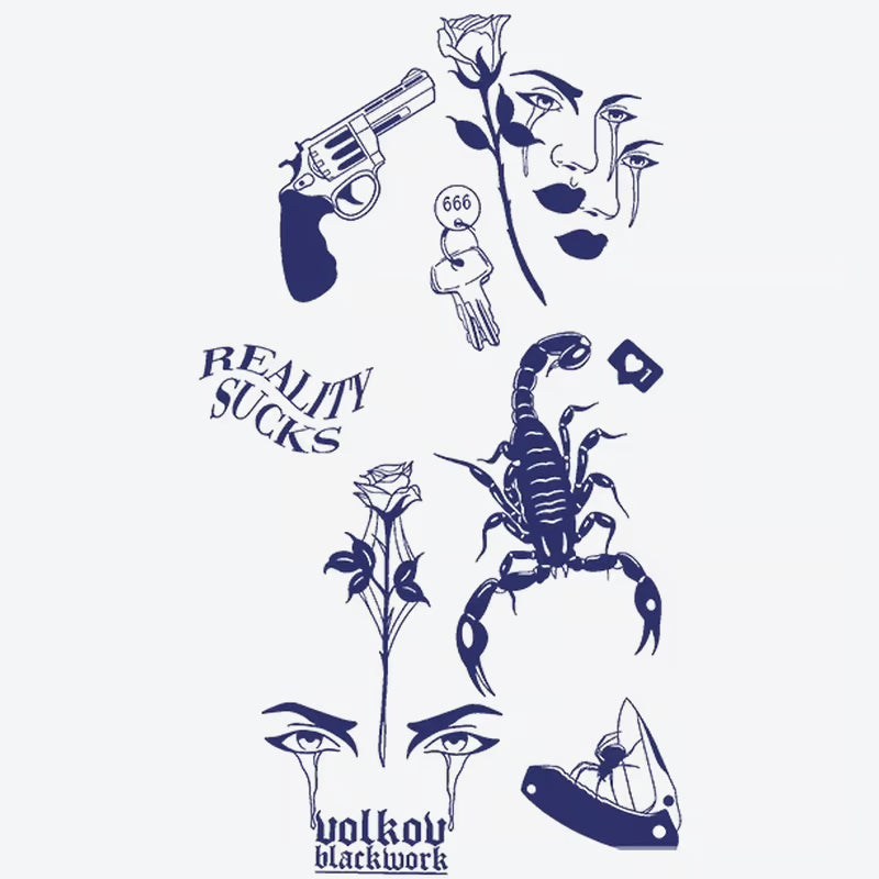 Gun Rose Scorpion Tattoo