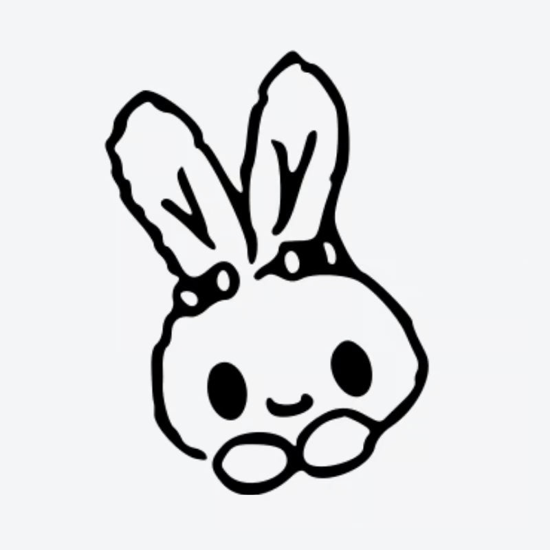 Cute Bunny Face Tattoo